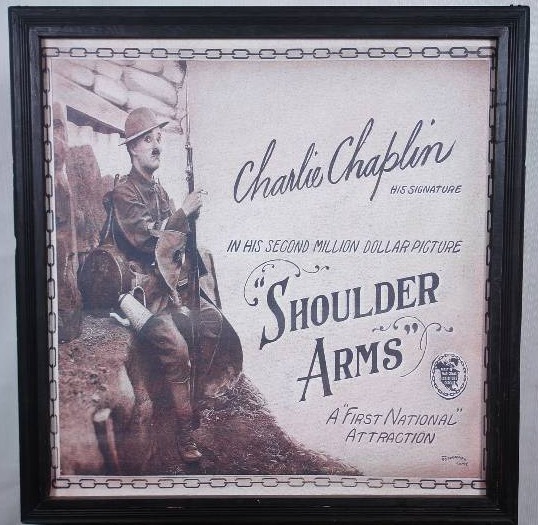 lot 55 image: Charlie Chaplin Shoulder Arms Movie Poster