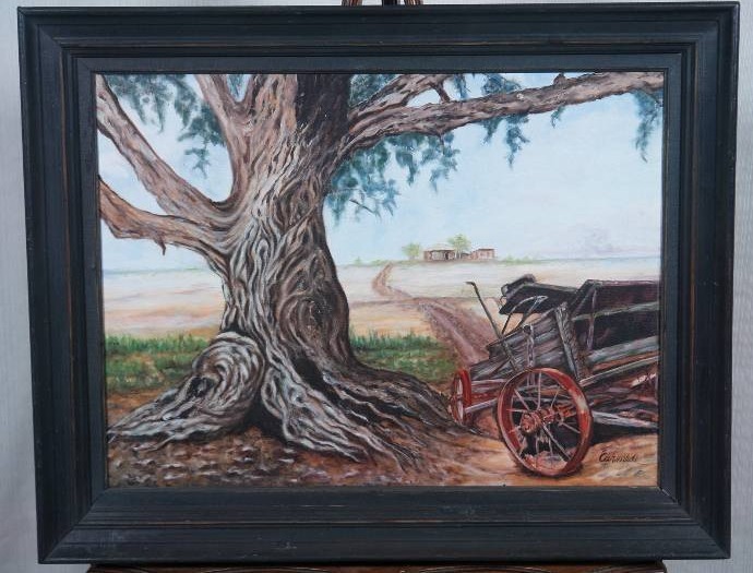 lot 57 image: Rural Scene Oil on Canvas