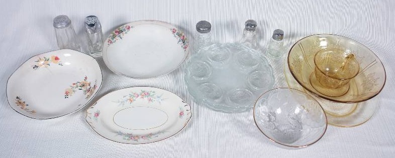 lot 82 image: China, Glassware & Depression Glass Assortment