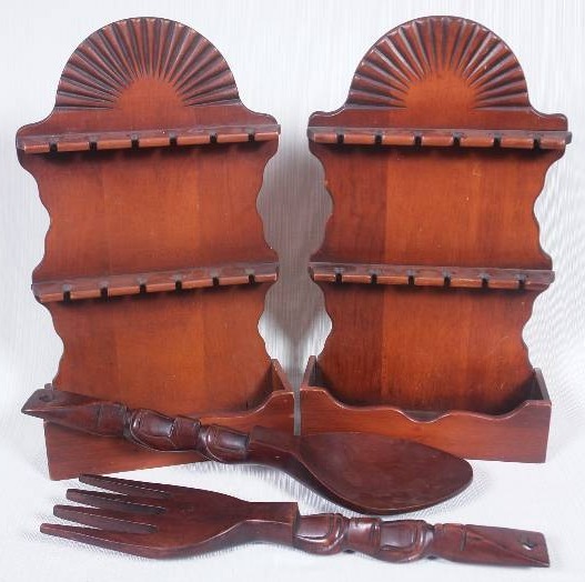 lot 84 image: Spoon Racks and Spoon & Fork Wall Hangings