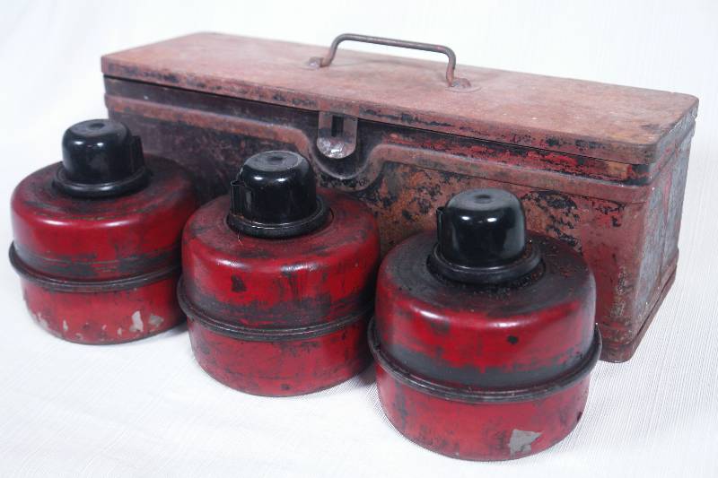 lot 103 image: Kerosene Road Flares with Steel Case