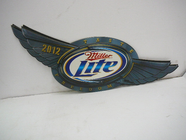 lot 45 image: Tin Miller Lite Sign