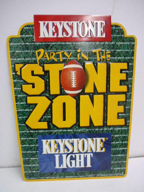 lot 51 image: Tin Keystone Light Sign