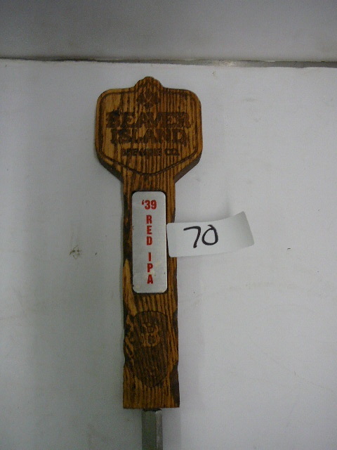 lot 70 image: Beamer Island Red IPA Beer Tap Handle