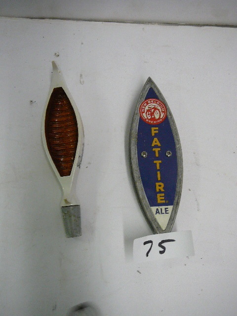 lot 75 image: Fat Tire  Leinies Beer Tap Handle
