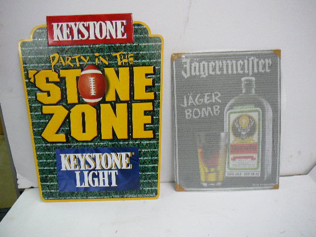 lot 83 image: Jag bomb Keystone Tin Signs