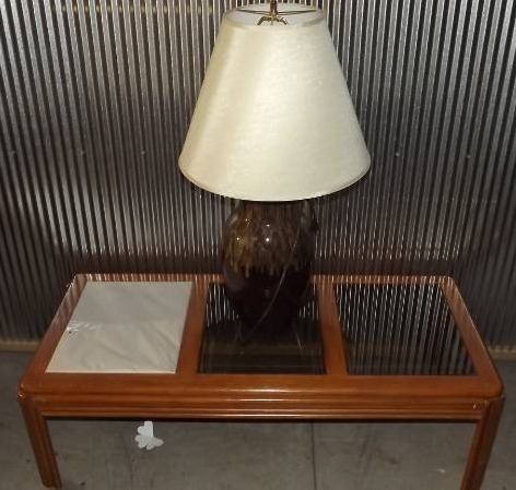 lot 34 image: Coffee Table and Lamp