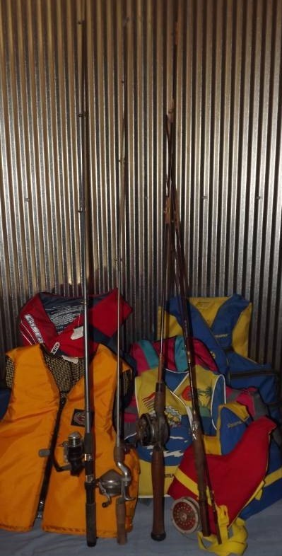 lot 48 image: Life Jackets and Fishing Gear