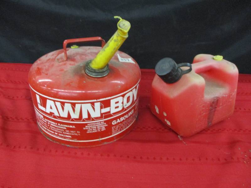 Gas cans Plastic 1 gal and metal 2 12gal