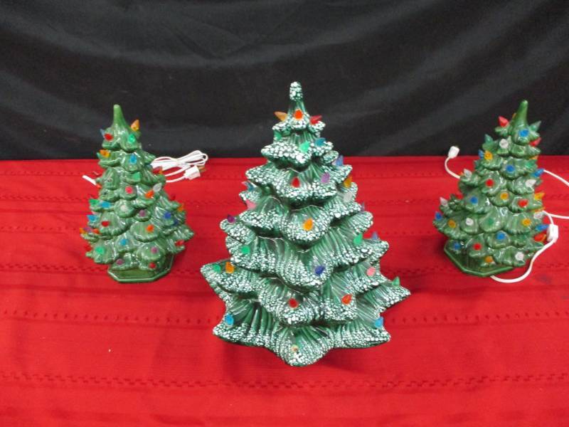 Lighted Ceramic christmas trees