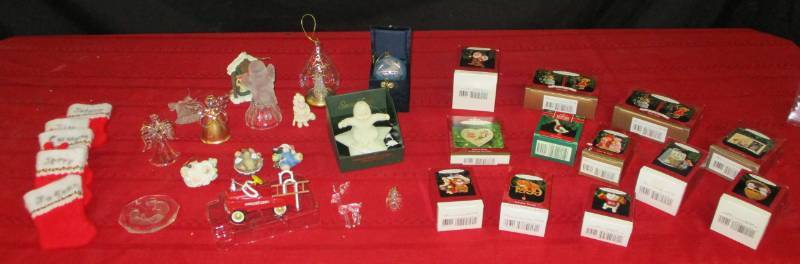 Assortment of Precious Xmas ornaments.  Various Hallmark Keepsake ornaments