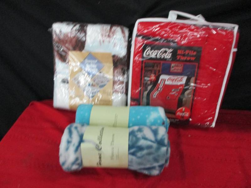 Coke Blanket, Deer blanket and 2 throws