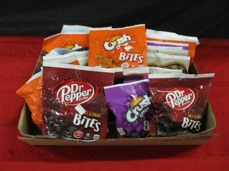 26 various bags of soda flavored Licorice