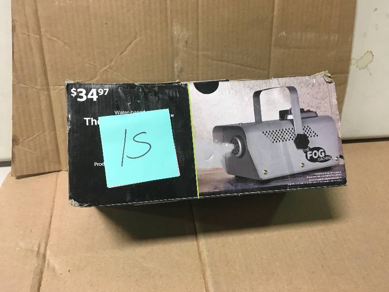 lot 15 image: Intertek Fog Machine With Remote, 400W, Mini, Silver