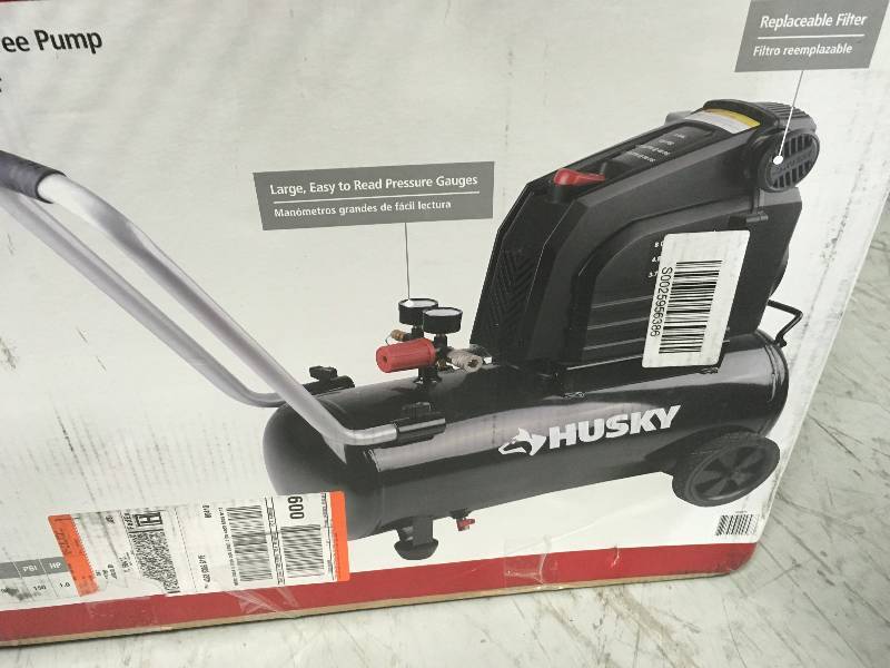 lot 21 image: Husky 8G 150 PSI Hotdog Air Compressor GOOD CONDITION