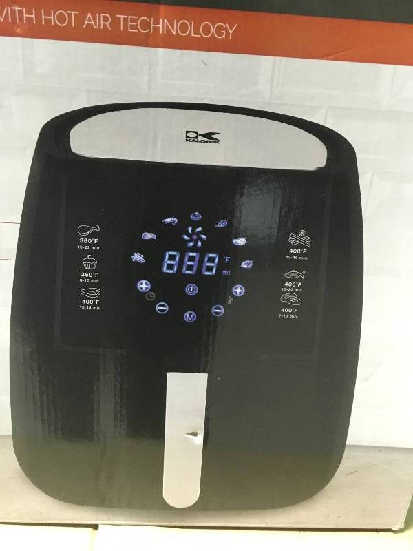 lot 58 image: KALORIK 3.2 Qt. Digital Display Air Fryer in Black