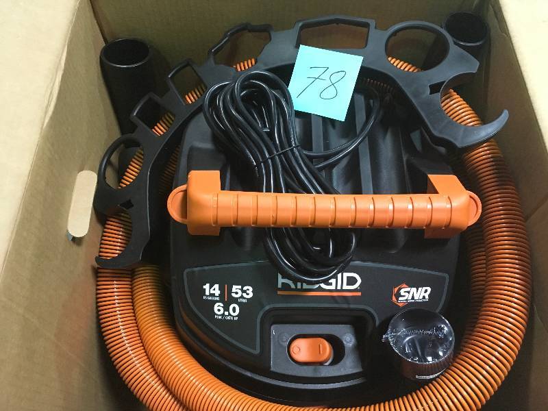 lot 78 image: RIDGID 14 Gal. 6.0-Peak HP Wet Dry Vac with Auto Detail Kit