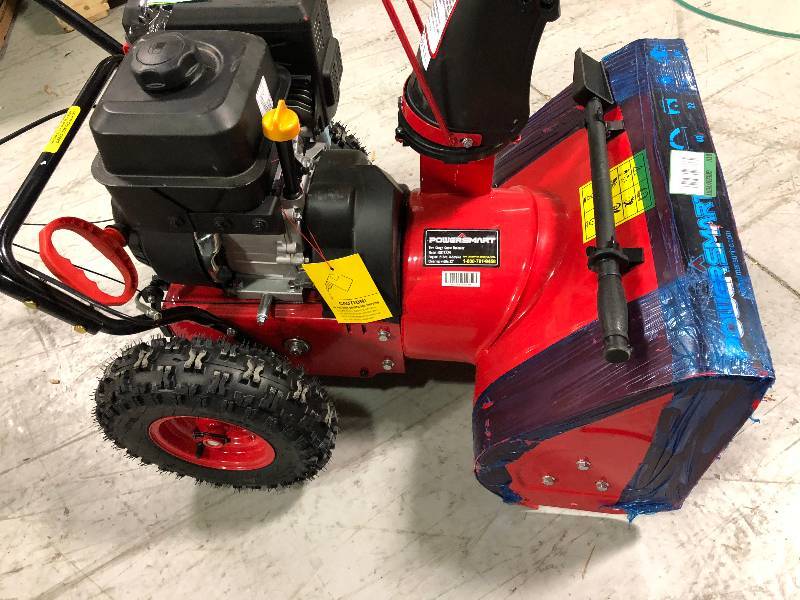 lot 109 image: PowerSmart 22 in. Two-Stage Manual Start Gas Snow Blower in like new working conditions