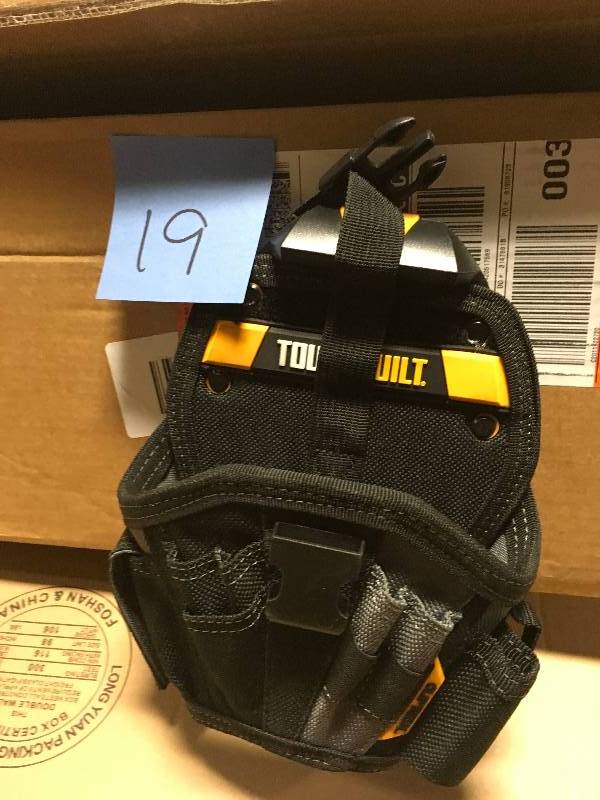 lot 19 image: TOUGHBUILT Large Drill Holster, Black  in good working condition