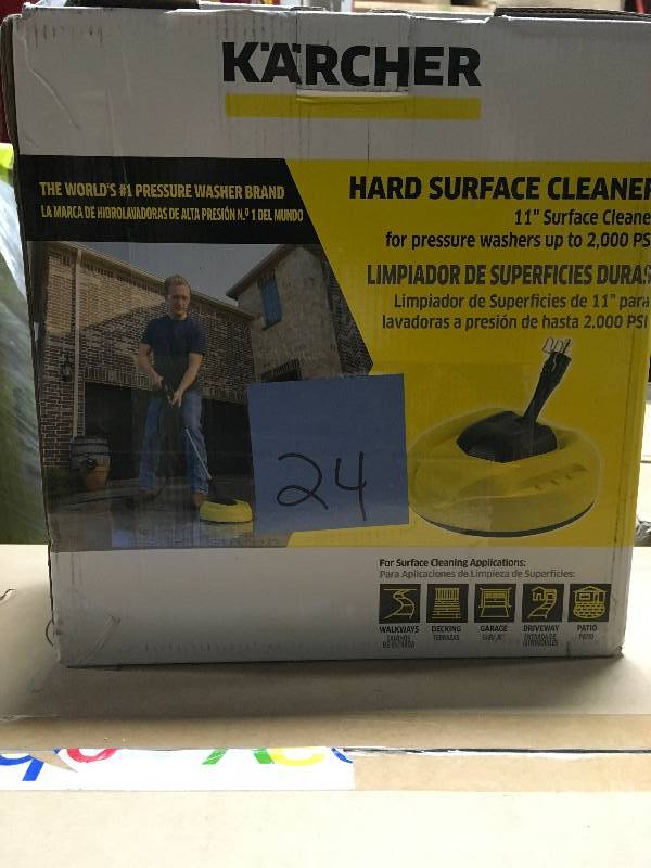 lot 24 image: Karcher 2000 PSI 11 in. Surface Cleaner for Electric Pressure Washers like new