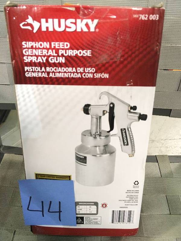 lot 44 image: Husky Siphon Feed General Purpose Spray Gun in good working condition