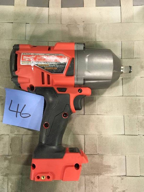 lot 46 image: Milwaukee M18 FUEL 18-Volt Lithium-Ion Brushless Cordless 12 in. Impact Wrench with Friction Ring (Tool-Only)  in good working condition