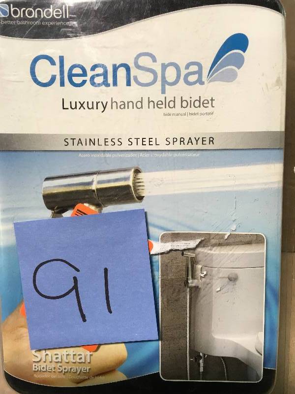 lot 91 image: CleanSpa Luxury Handheld Bidet in Silver not used