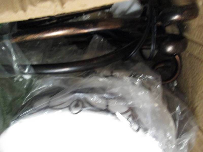 lot 20 image: Floor Lamp with Shelves open box Re...