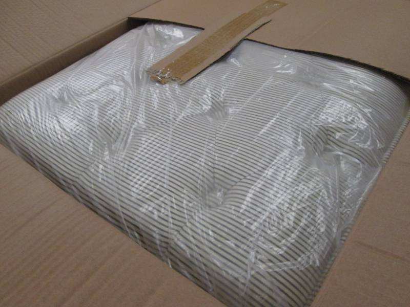 lot 26 image: Nailhead Ottoman open box Retail $1...