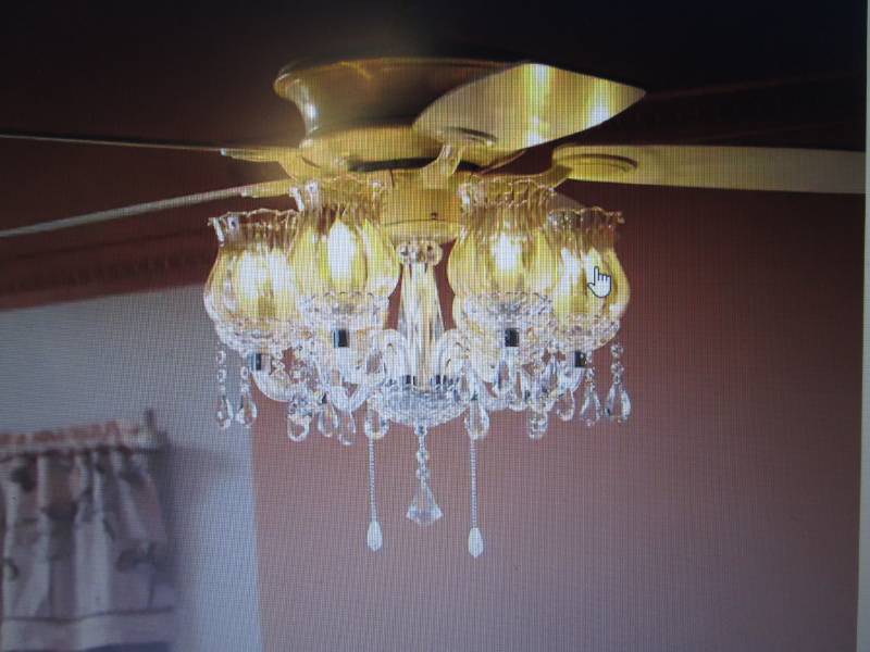 lot 71 image: Romantic Ceiling Fan open box, 3 br...