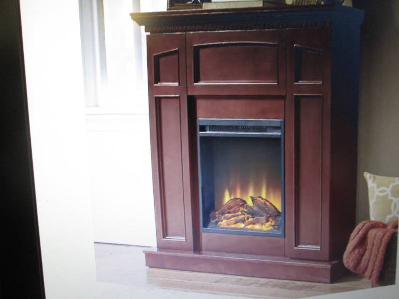 lot 72 image: Electric Storage Fireplace with Cor...