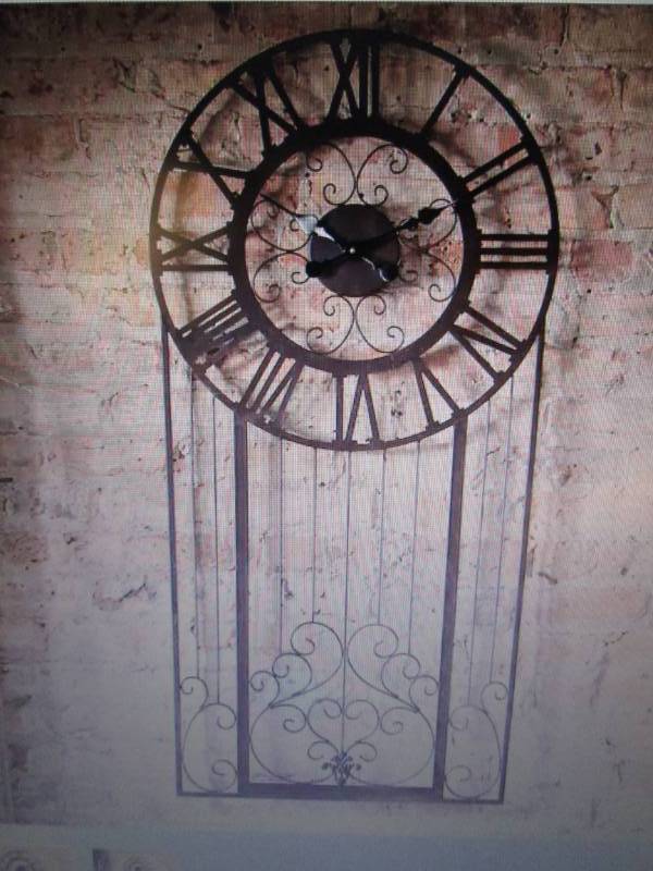 lot 74 image: Wall Gate Clock open box, minute ha...