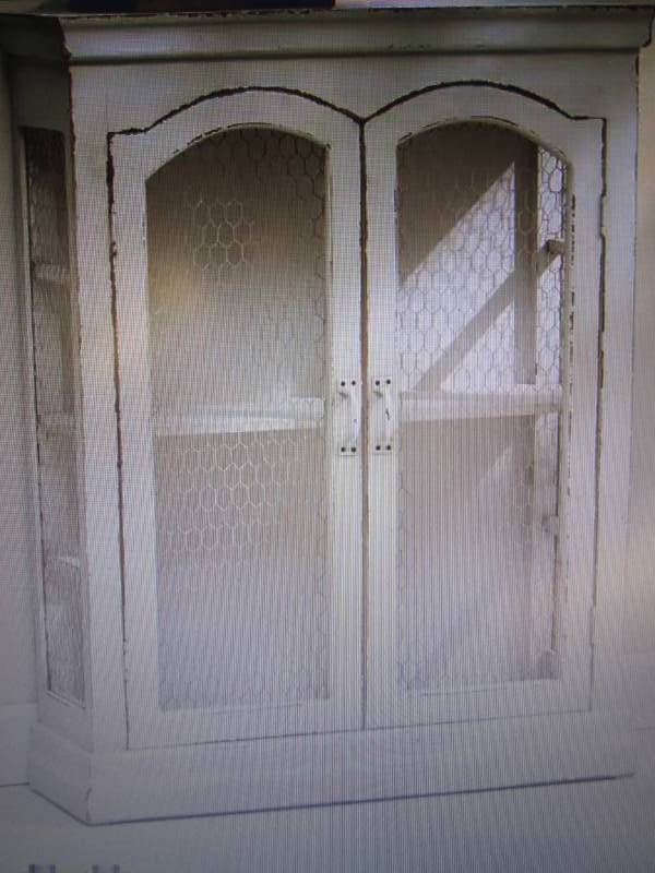 lot 75 image: Cream Cabinet open box Retail $149....