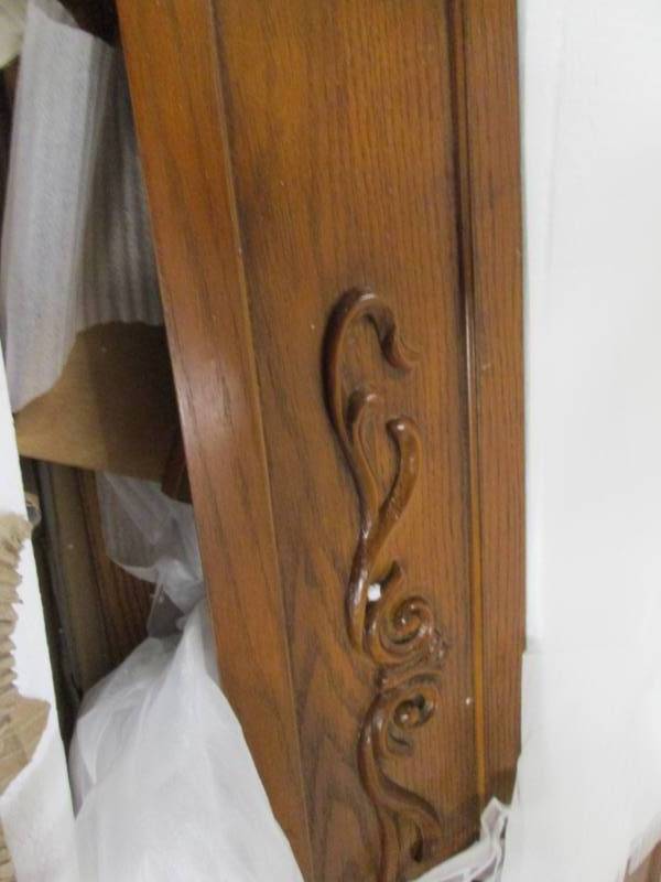 lot 104 image: Hand Carved Fireplace Cabinet only-...