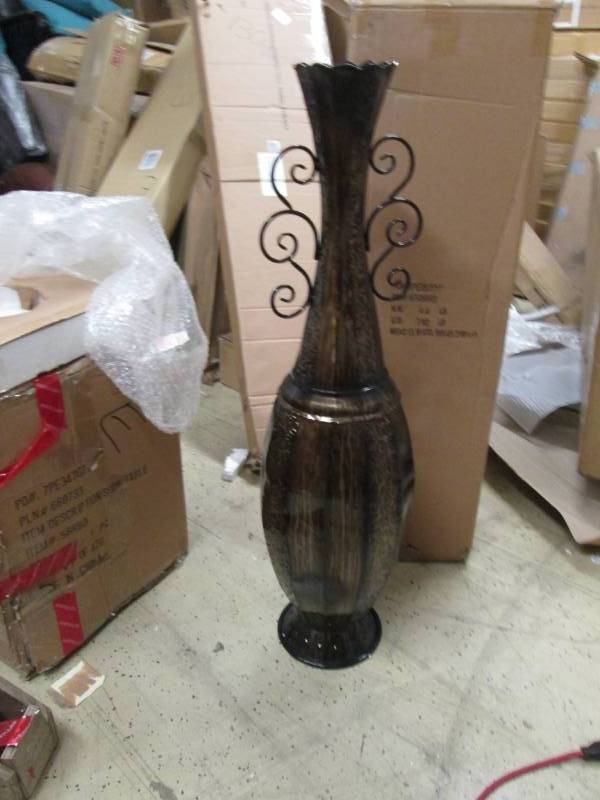 lot 201 image: Tall Vase open box, dented Retail $...