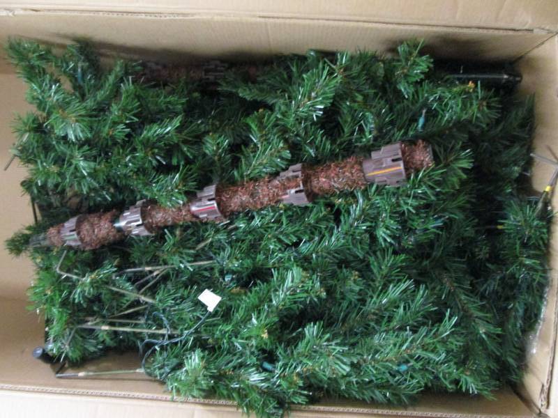lot 204 image: Artificial Christmas Tree open box ...