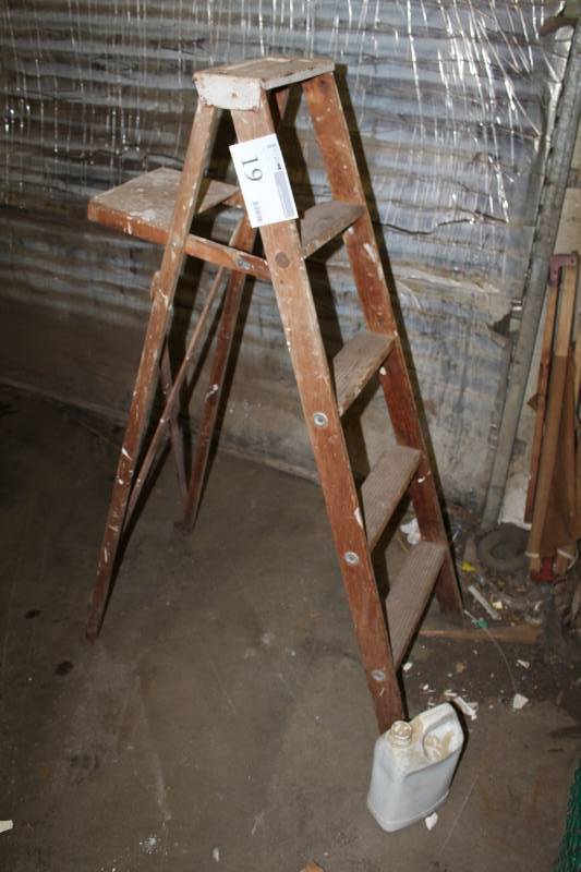 lot 19 image: 5 Foot Wood Ladder