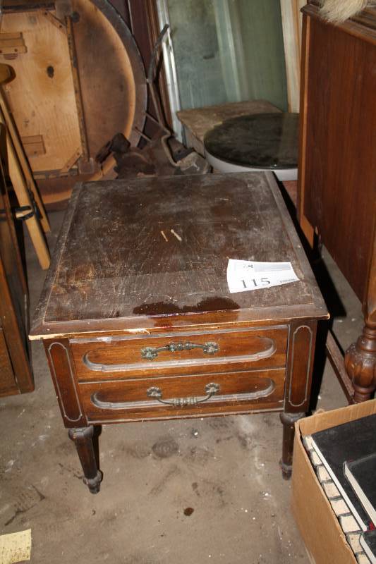 lot 115 image: Wood Side Table