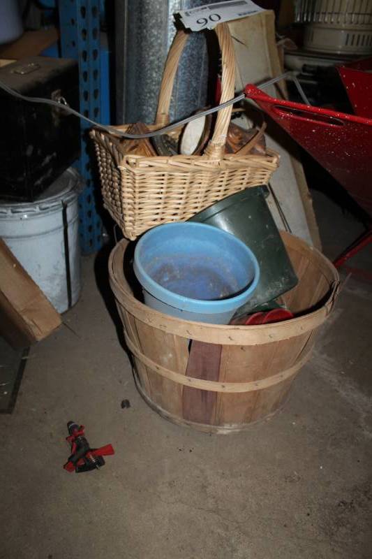 lot 90 image: Baskets, Pottery