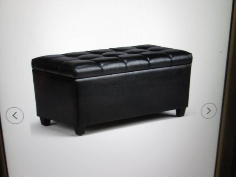 lot 44 image: Sienna Storage Ottoman Bench in Mid...