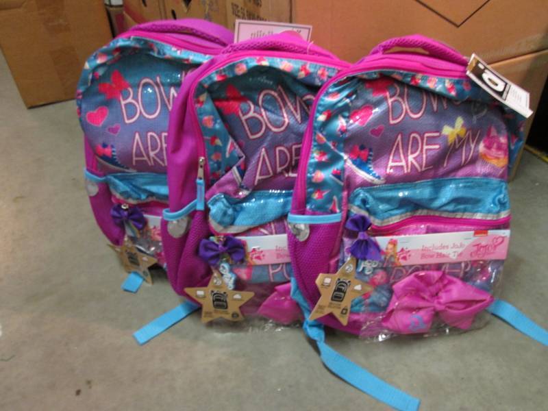 lot 60 image: Lot of 3 Nickelodeon JoJo Siwa Bows...