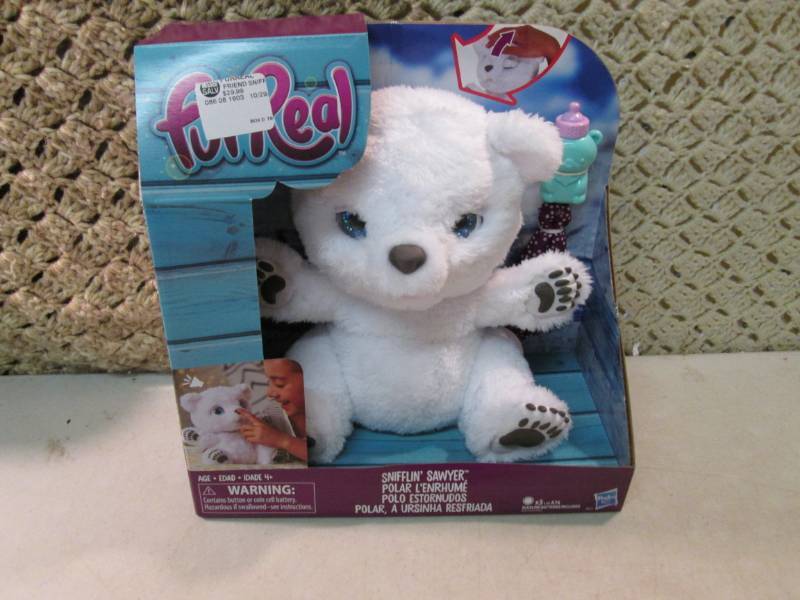 lot 90 image: Fur Real Snifflin Sawyer Bear Push...