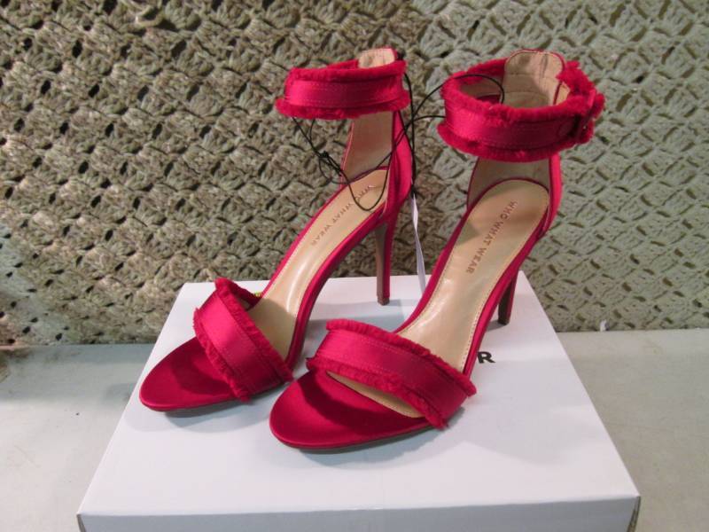 lot 92 image: Pair of Who What Wear Red High Heel...