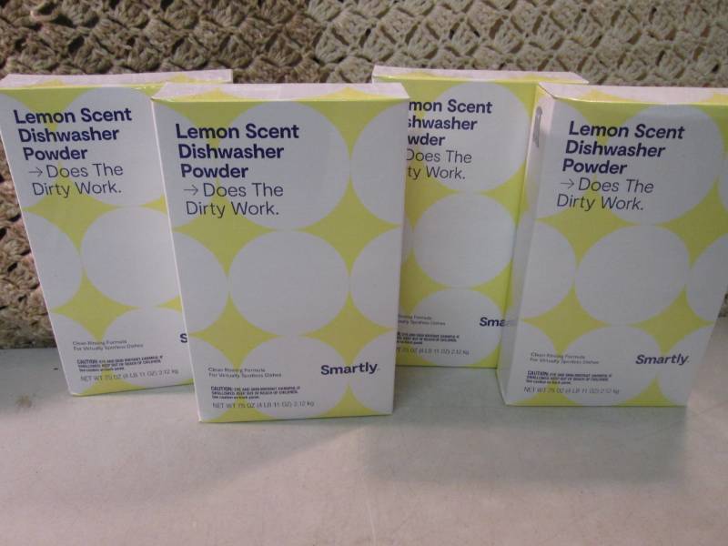 lot 99 image: 4 Boxes of Lemon Scent Dishwasher P...