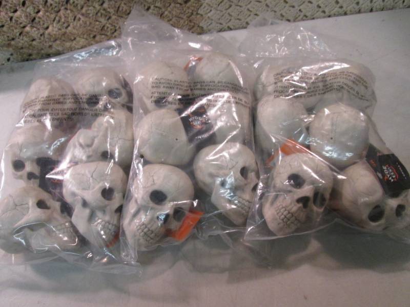 lot 132 image: Lot of 18 Hyde and Eek Plastic Skul...