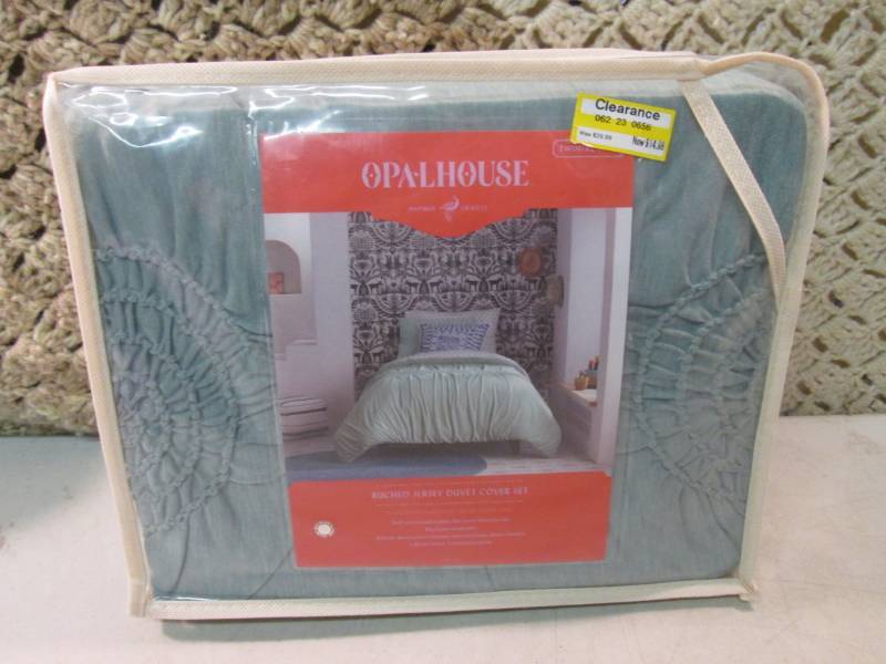 lot 134 image: Opal House Ruched Jersey Duvet Cove...
