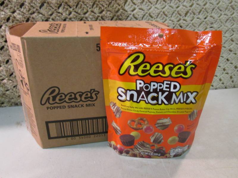 lot 191 image: Case of 5 Bags of Reeses Popped Sna...