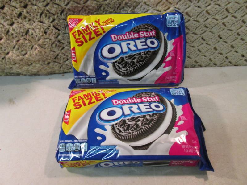 lot 196 image: 2 Family Size Packs of Double Stuf ...