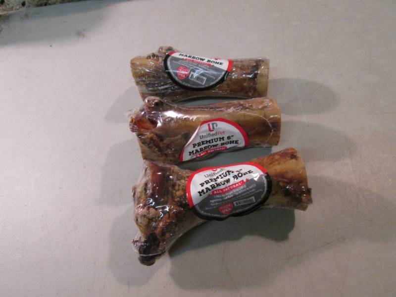 lot 205 image: 3 Premium 6 Marrow Bone Dog Chews ...