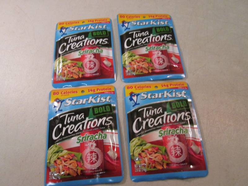lot 208 image: 4 Pouches of Starkist Bold Tuna Cre...